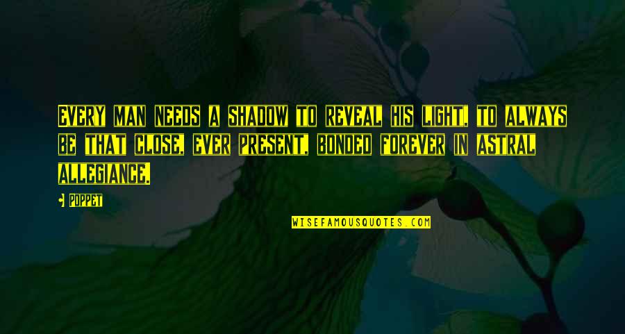Striving For Success Quotes By Poppet: Every man needs a shadow to reveal his