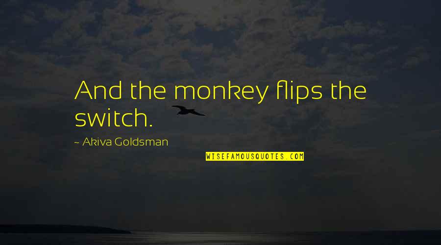 Stroganov School Quotes By Akiva Goldsman: And the monkey flips the switch.