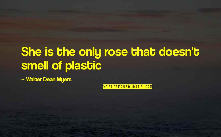 Strogatz Quotes By Walter Dean Myers: She is the only rose that doesn't smell Strogatz Quotes By Walter Dean Myers: She is the only rose that doesn't smell