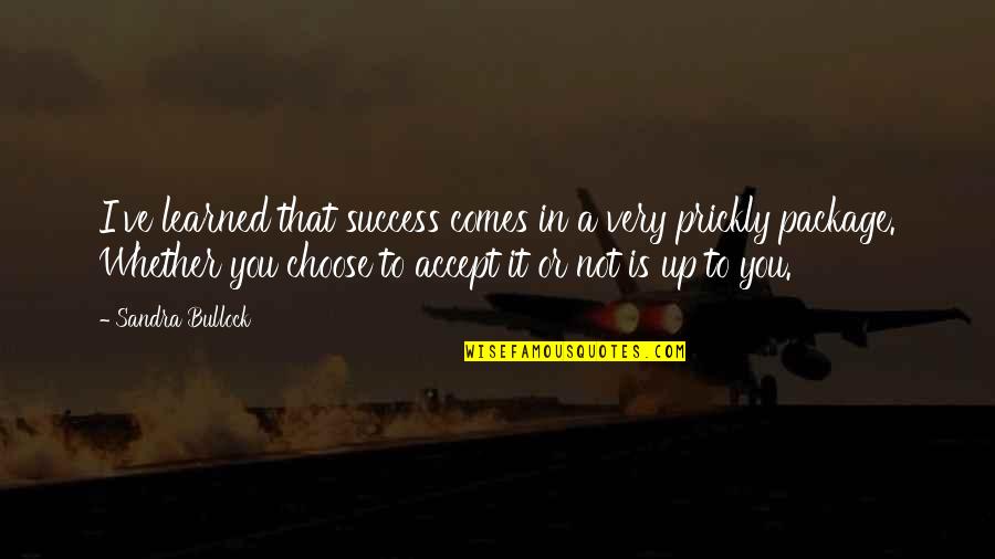 Strong Lift Quotes By Sandra Bullock: I've learned that success comes in a very