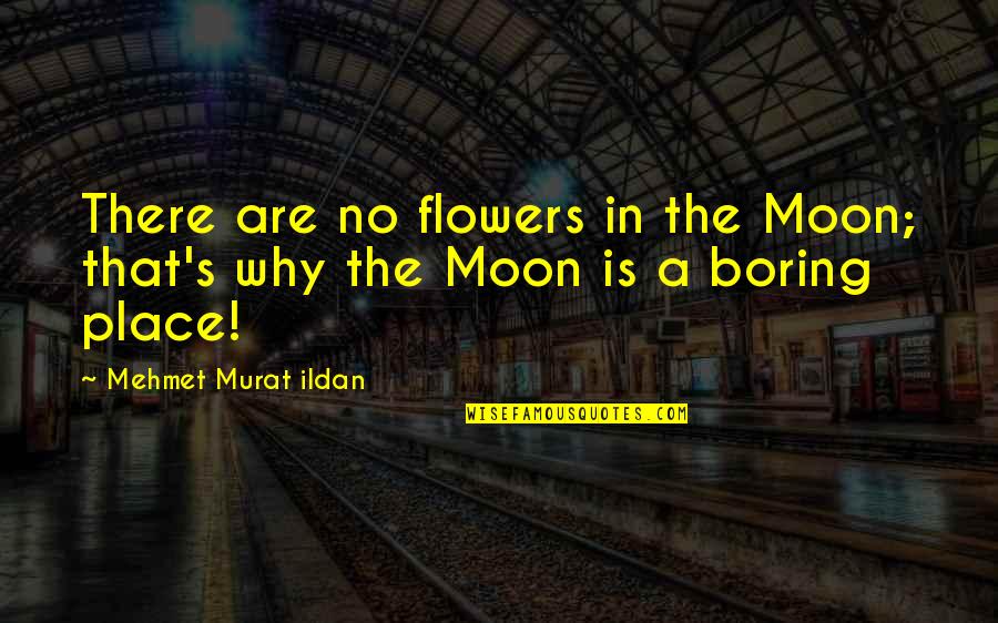 Strowed Quotes By Mehmet Murat Ildan: There are no flowers in the Moon; that's