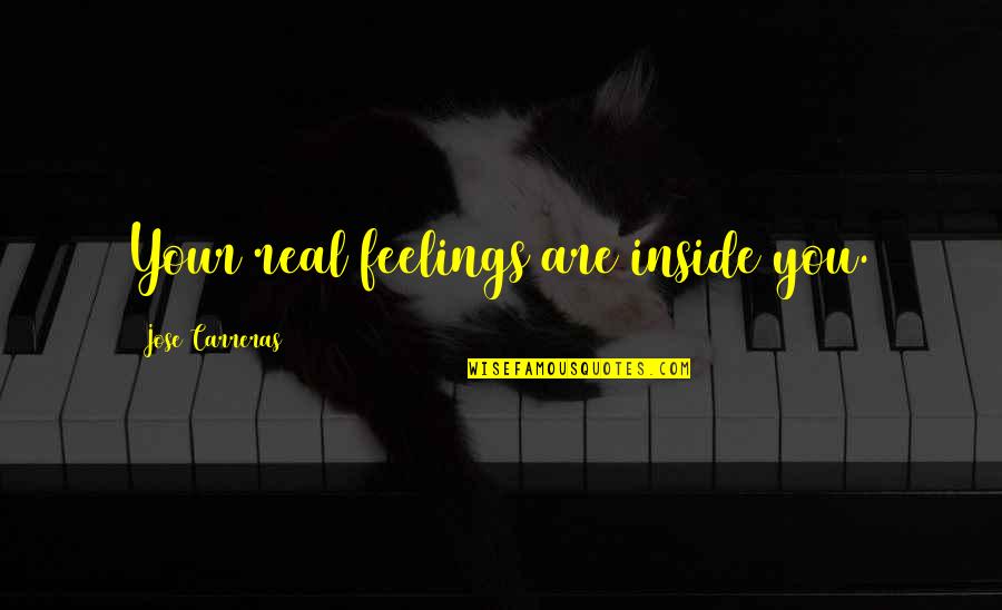 Struggle Brings Success Quotes By Jose Carreras: Your real feelings are inside you.