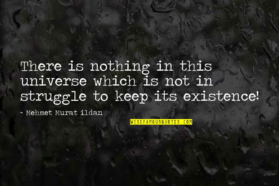 Struggle For Existence Quotes By Mehmet Murat Ildan: There is nothing in this universe which is