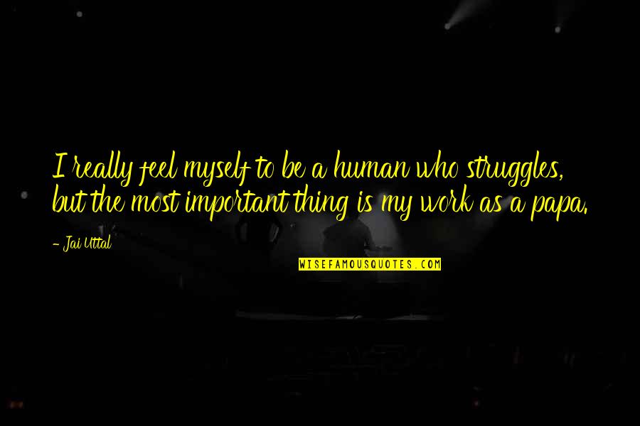 Struggle In Work Quotes By Jai Uttal: I really feel myself to be a human