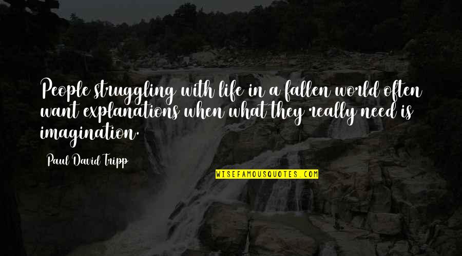 Struggling In Life Quotes By Paul David Tripp: People struggling with life in a fallen world