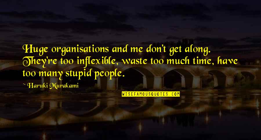 Struller Quotes By Haruki Murakami: Huge organisations and me don't get along. They're