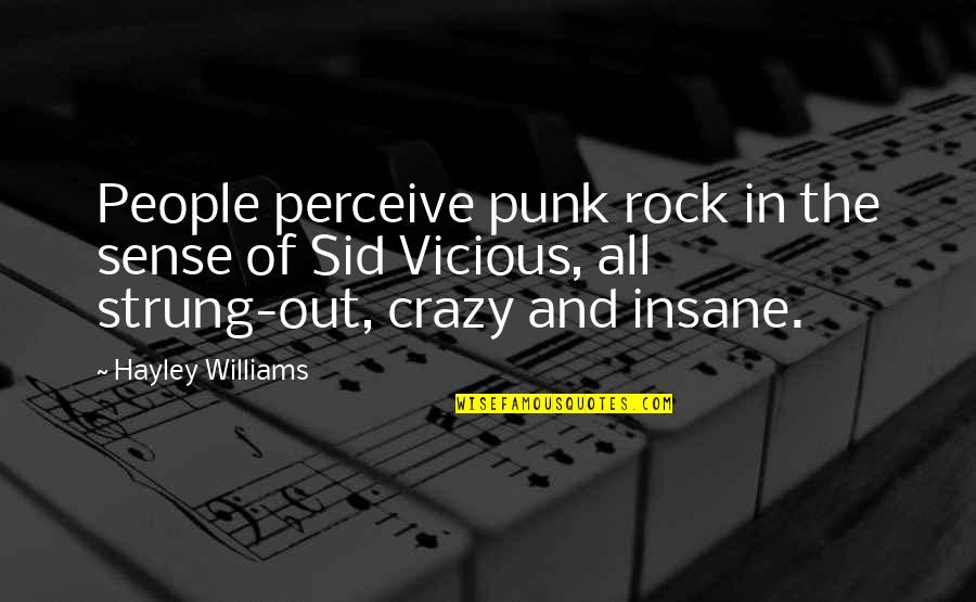 Strung Quotes By Hayley Williams: People perceive punk rock in the sense of