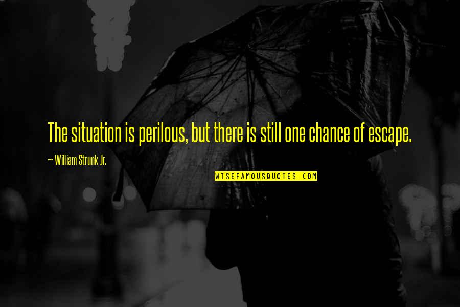 Strunk Quotes By William Strunk Jr.: The situation is perilous, but there is still Strunk Quotes By William Strunk Jr.: The situation is perilous, but there is still