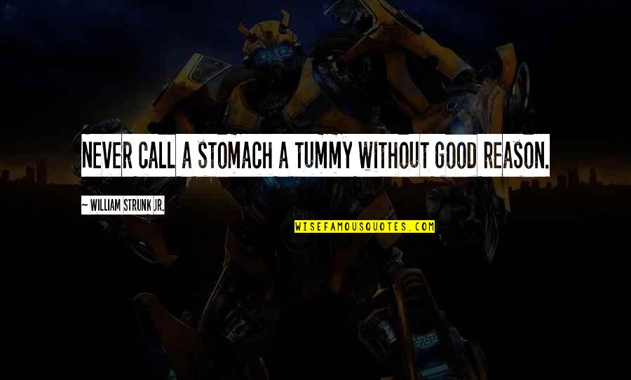 Strunk's Quotes By William Strunk Jr.: Never call a stomach a tummy without good