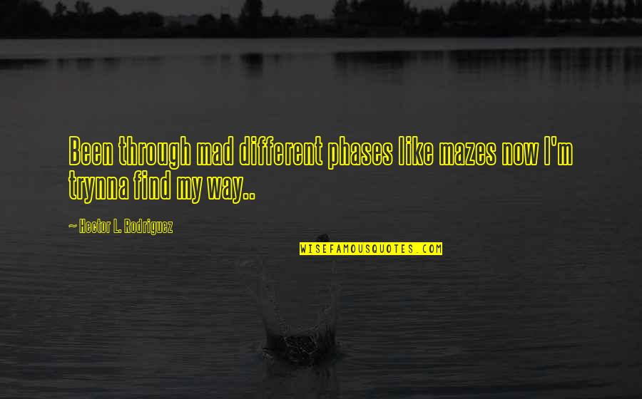 Strunov Hlava Riwall Pro Rpb 510 Quotes By Hector L. Rodriguez: Been through mad different phases like mazes now Strunov Hlava Riwall Pro Rpb 510 Quotes By Hector L. Rodriguez: Been through mad different phases like mazes now