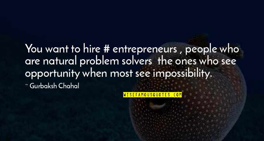 Struny Do Gitary Quotes By Gurbaksh Chahal: You want to hire # entrepreneurs , people