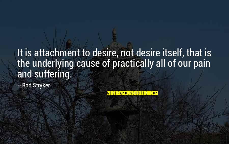 Stryker Quotes By Rod Stryker: It is attachment to desire, not desire itself, Stryker Quotes By Rod Stryker: It is attachment to desire, not desire itself,