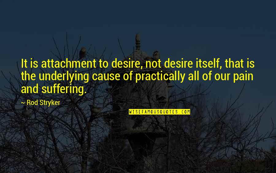 Stryker's Quotes By Rod Stryker: It is attachment to desire, not desire itself,