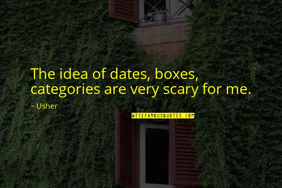 Stuberg Keramikk Quotes By Usher: The idea of dates, boxes, categories are very