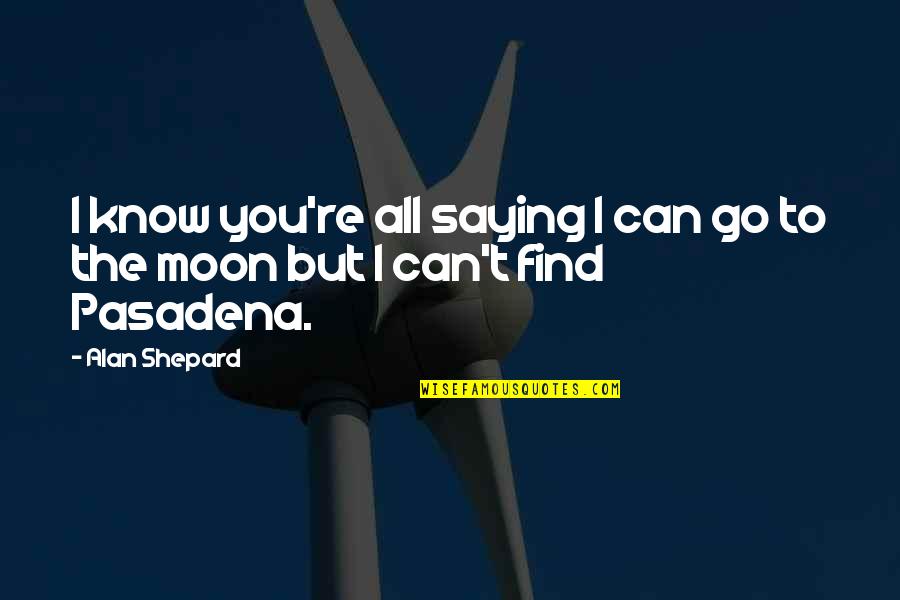 Stubina Quotes By Alan Shepard: I know you're all saying I can go