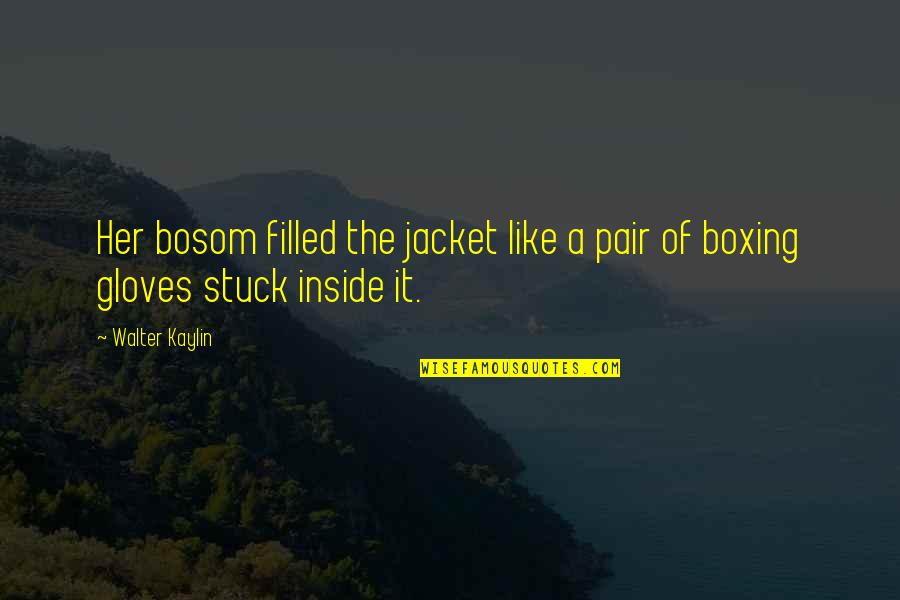 Stuck Like Quotes By Walter Kaylin: Her bosom filled the jacket like a pair