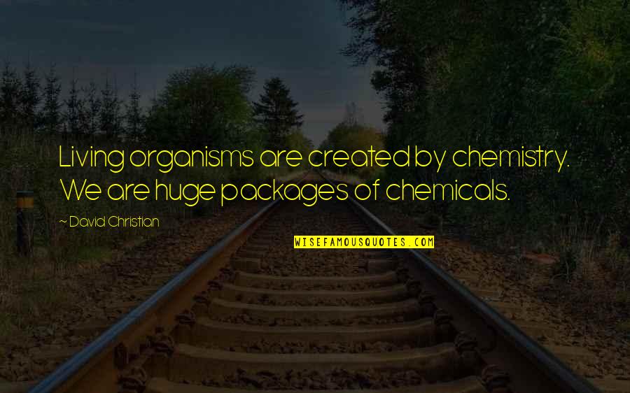 Student Privacy Quotes By David Christian: Living organisms are created by chemistry. We are