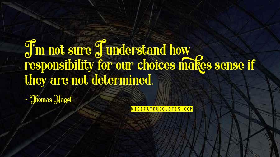 Studie Quotes By Thomas Nagel: I'm not sure I understand how responsibility for Studie Quotes By Thomas Nagel: I'm not sure I understand how responsibility for