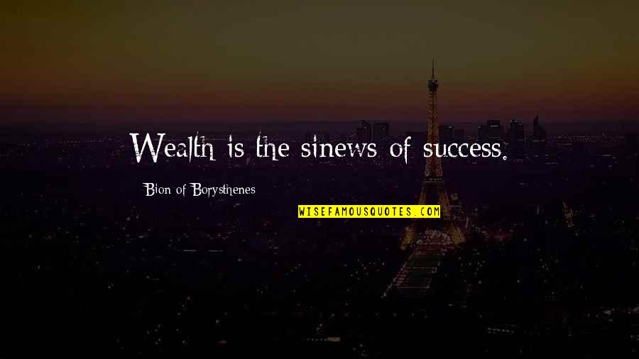 Studio And One Bedroom Quotes By Bion Of Borysthenes: Wealth is the sinews of success.