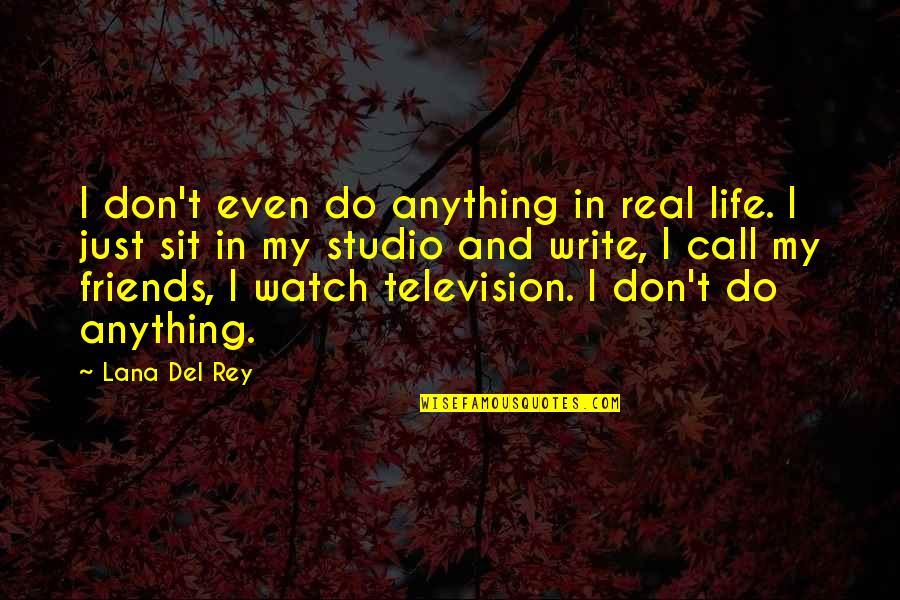 Studio Life Quotes By Lana Del Rey: I don't even do anything in real life.