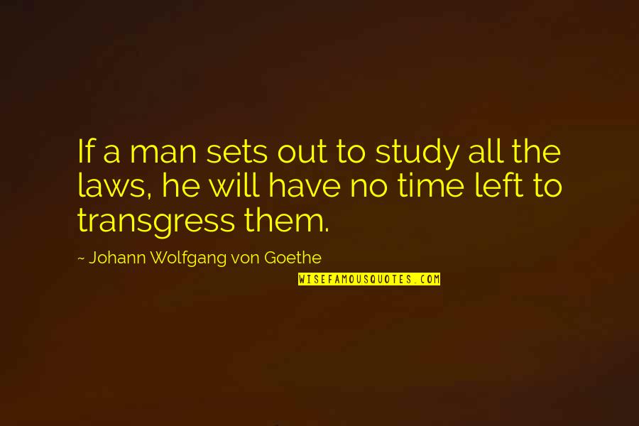 Study Of Law Quotes By Johann Wolfgang Von Goethe: If a man sets out to study all