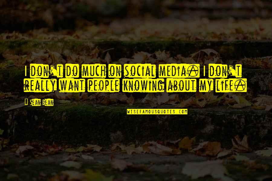 Studying Law Quotes By Sean Bean: I don't do much on social media. I