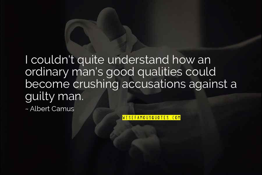 Stuermer Quotes By Albert Camus: I couldn't quite understand how an ordinary man's