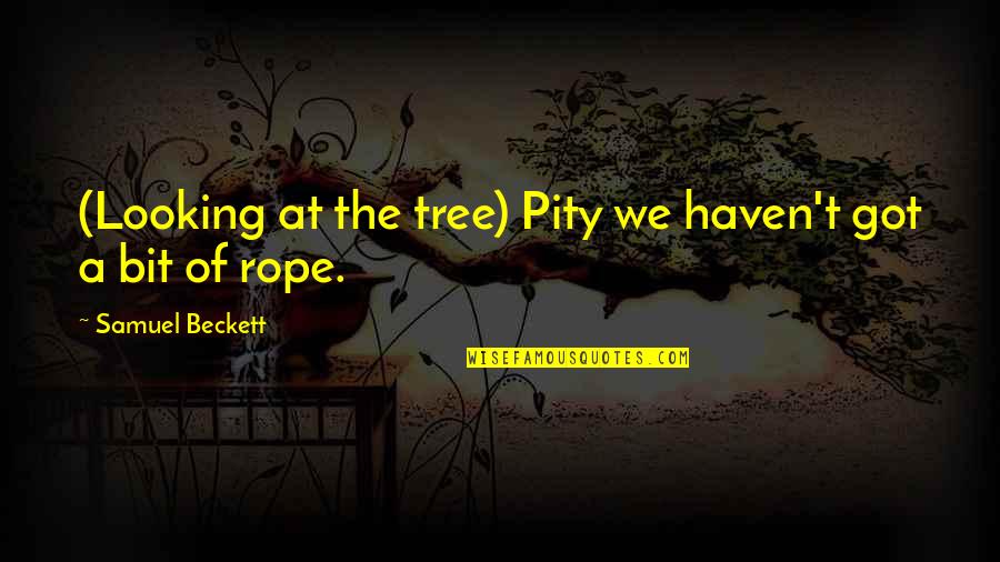 Stuffy Academics Quotes By Samuel Beckett: (Looking at the tree) Pity we haven't got