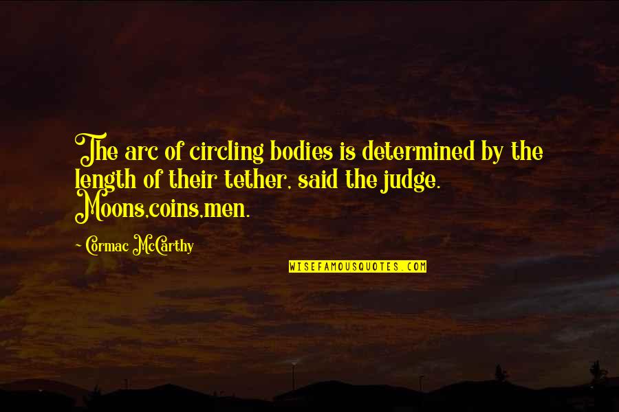 Stunna Shades Quotes By Cormac McCarthy: The arc of circling bodies is determined by