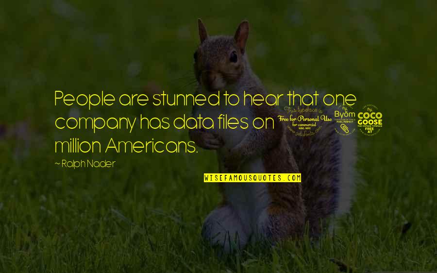 Stunned Quotes By Ralph Nader: People are stunned to hear that one company