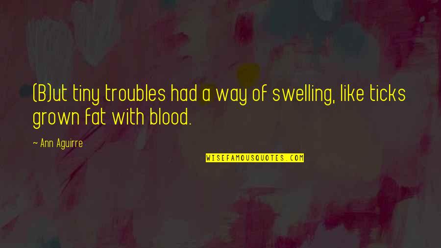 Stuntdouble Quotes By Ann Aguirre: (B)ut tiny troubles had a way of swelling,