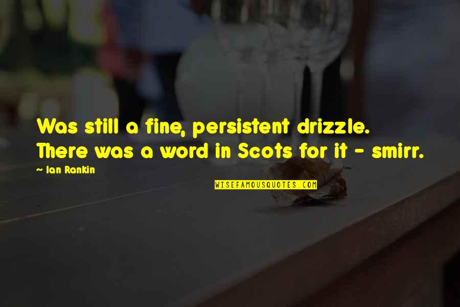 Stupid But Logical Quotes By Ian Rankin: Was still a fine, persistent drizzle. There was