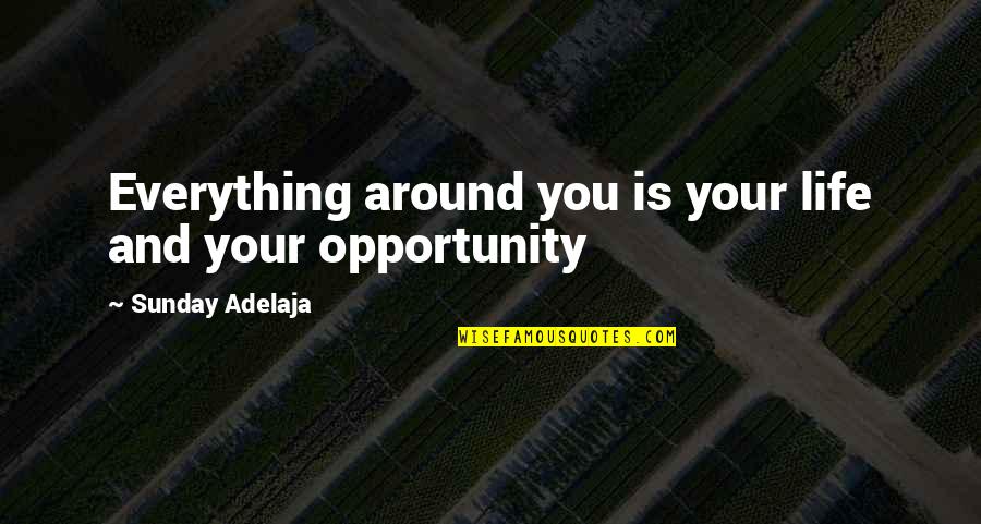 Stupid Cliches Quotes By Sunday Adelaja: Everything around you is your life and your