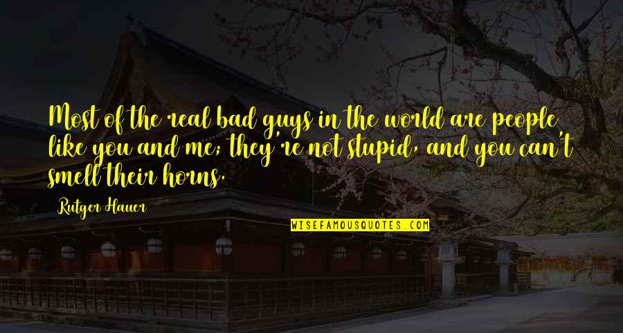 Stupid Guys Quotes By Rutger Hauer: Most of the real bad guys in the