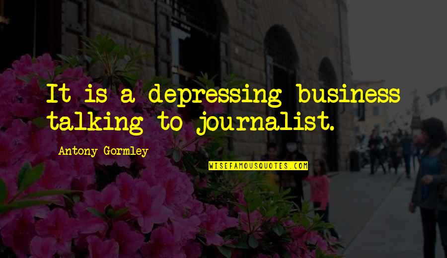 Stupid Gym Quotes By Antony Gormley: It is a depressing business talking to journalist. Stupid Gym Quotes By Antony Gormley: It is a depressing business talking to journalist.