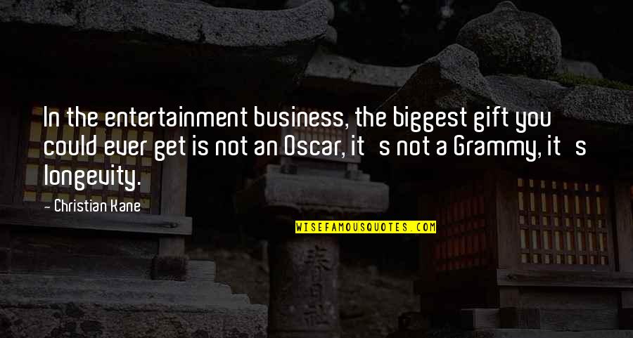 Stupid Gym Quotes By Christian Kane: In the entertainment business, the biggest gift you Stupid Gym Quotes By Christian Kane: In the entertainment business, the biggest gift you