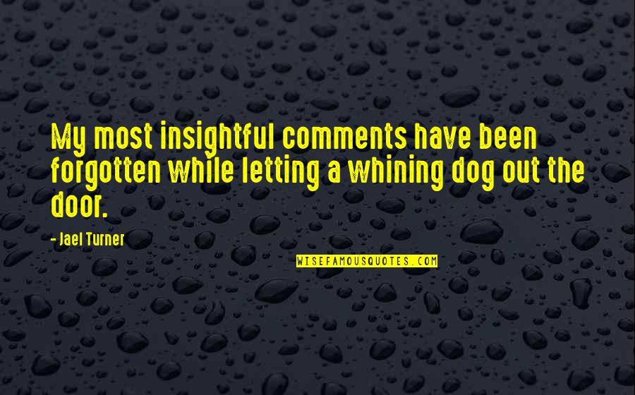 Stupid Humor Quotes By Jael Turner: My most insightful comments have been forgotten while Stupid Humor Quotes By Jael Turner: My most insightful comments have been forgotten while