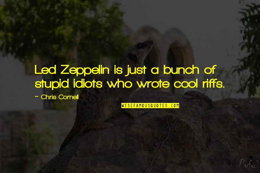 Stupid Idiot Quotes By Chris Cornell: Led Zeppelin is just a bunch of stupid