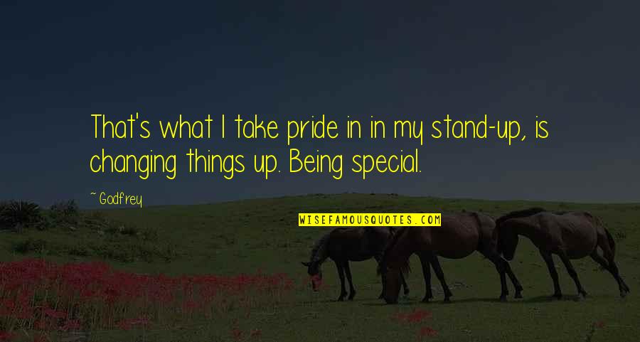 Stupid Jerks Quotes By Godfrey: That's what I take pride in in my