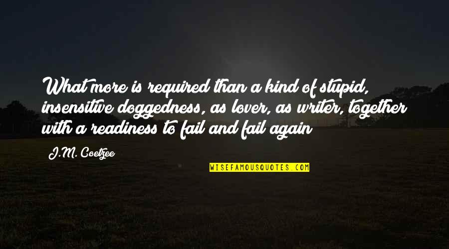 Stupid Kind Quotes By J.M. Coetzee: What more is required than a kind of Stupid Kind Quotes By J.M. Coetzee: What more is required than a kind of