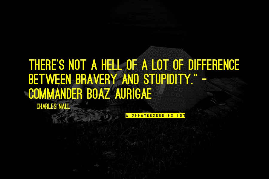 Stupidity's Quotes By Charles Nall: There's not a hell of a lot of