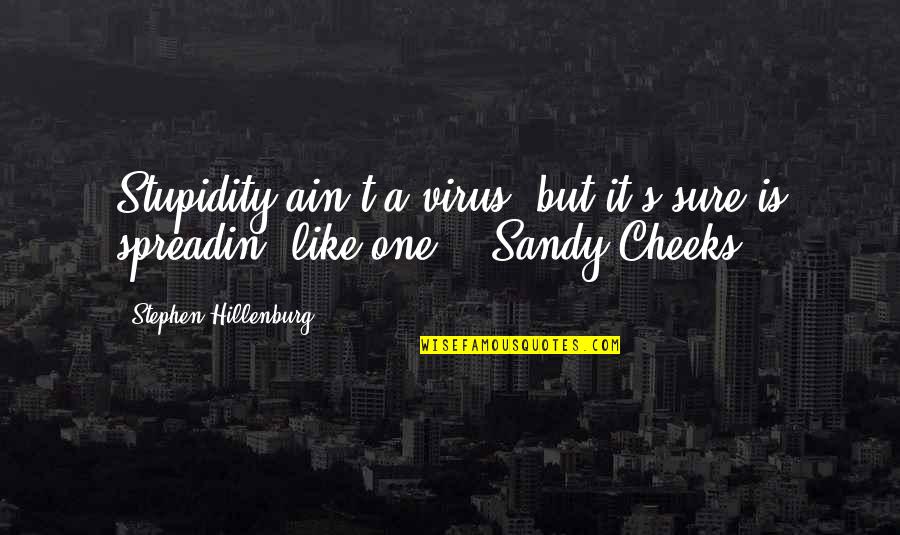 Stupidity's Quotes By Stephen Hillenburg: Stupidity ain't a virus, but it's sure is