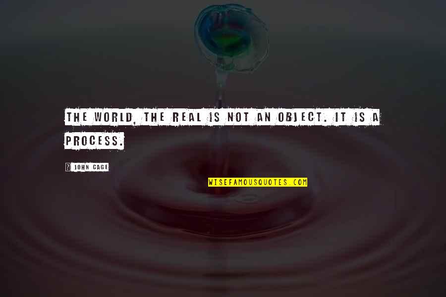 Stupidly Intelligent Quotes By John Cage: The world, the real is not an object.