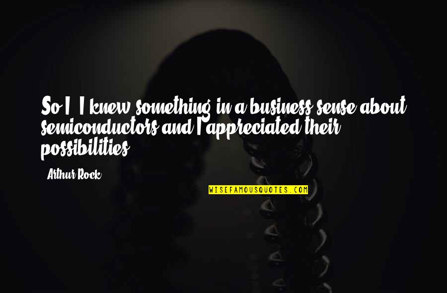 Stupidology Store Quotes By Arthur Rock: So I, I knew something in a business Stupidology Store Quotes By Arthur Rock: So I, I knew something in a business