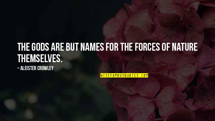 Sturlese Quotes By Aleister Crowley: The Gods are but names for the forces Sturlese Quotes By Aleister Crowley: The Gods are but names for the forces