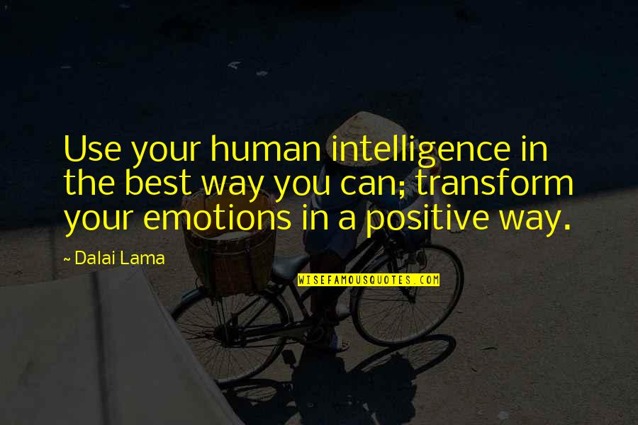 Sturms Wine Quotes By Dalai Lama: Use your human intelligence in the best way Sturms Wine Quotes By Dalai Lama: Use your human intelligence in the best way