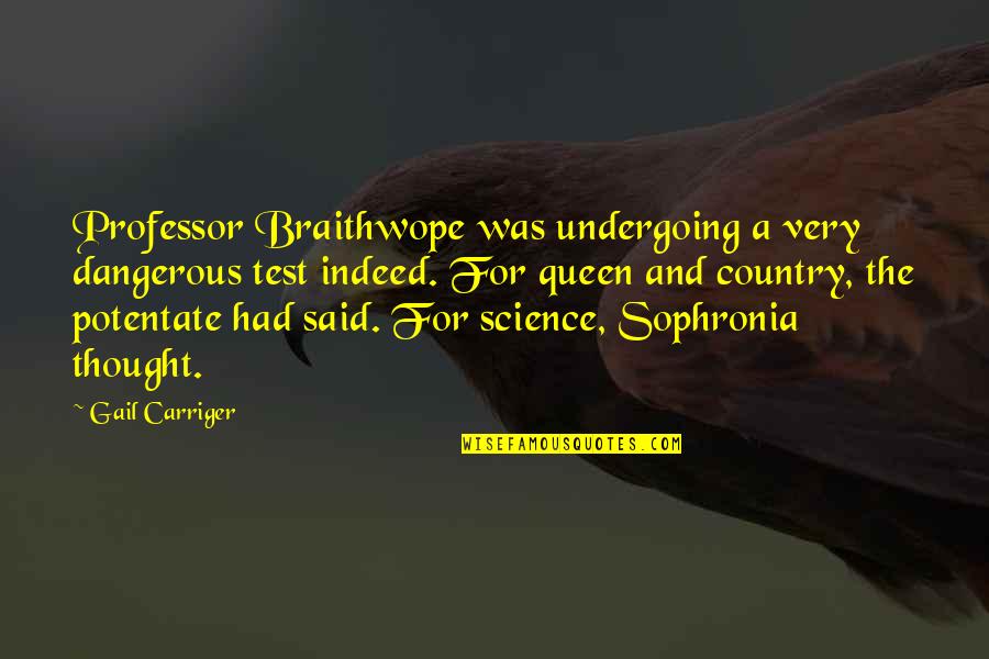 Stylez Barber Quotes By Gail Carriger: Professor Braithwope was undergoing a very dangerous test Stylez Barber Quotes By Gail Carriger: Professor Braithwope was undergoing a very dangerous test