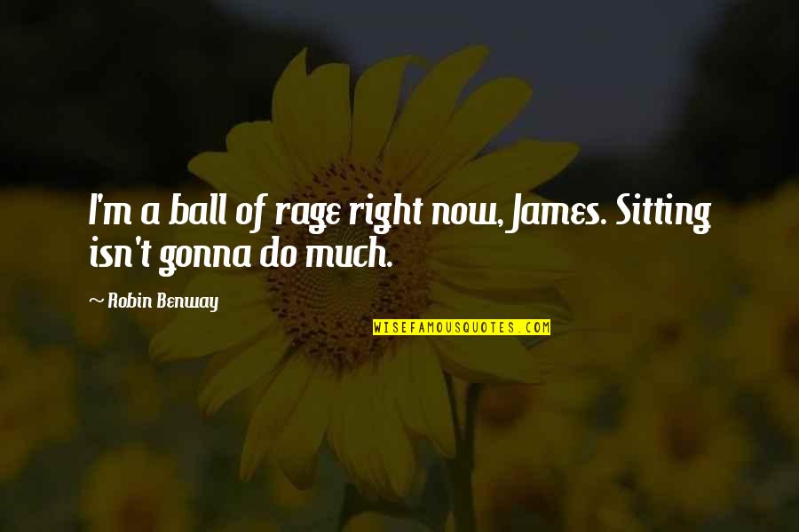 Styrkelabbet Quotes By Robin Benway: I'm a ball of rage right now, James.