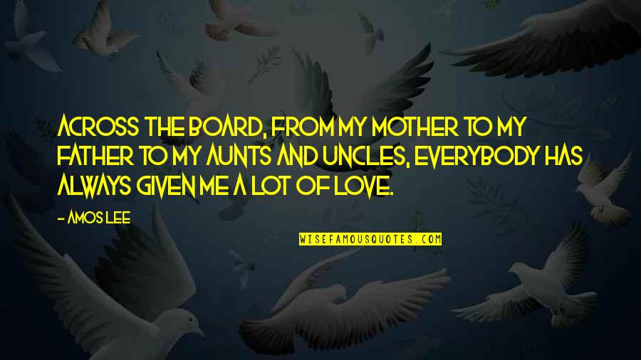 Su Icky Beko Quotes By Amos Lee: Across the board, from my mother to my Su Icky Beko Quotes By Amos Lee: Across the board, from my mother to my