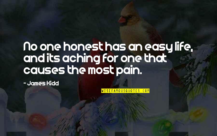 Suara Cerita Quotes By James Kidd: No one honest has an easy life, and